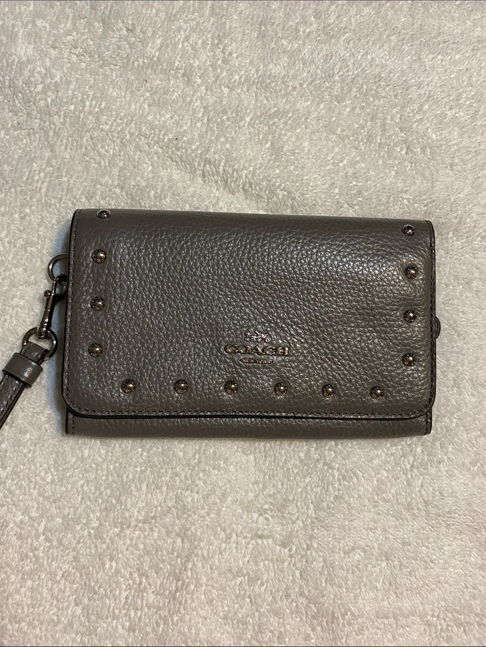 Coach Gray Wristlet